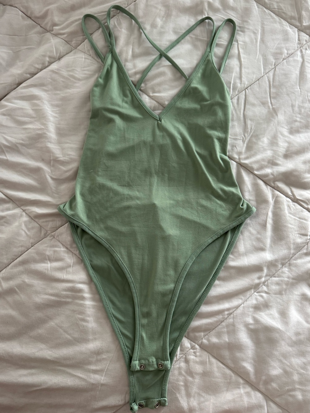 Women’s Sage Green Tank Bodysuit NWT